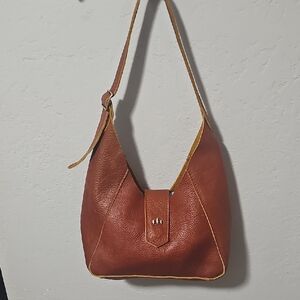 Portland Leather Rich Brown Hobo Bag